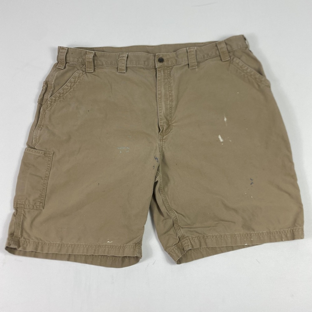 Carhartt Work Shorts Mens 46 Brown B147 DKW Original Fit Utility Carpenter